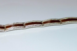 браслет серебряный с золотыми накладками